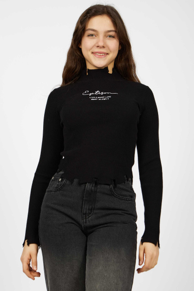 Лонгслив (Черный, 140)