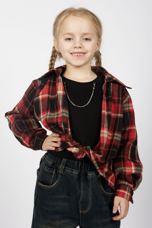 Блузка G-SH25483 Miasin (красный в клетку, 110)