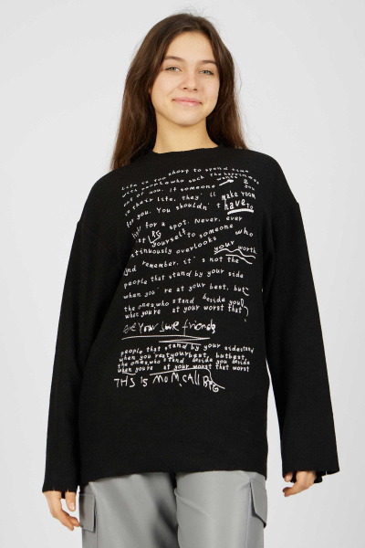 Лонгслив (Черный, 140)