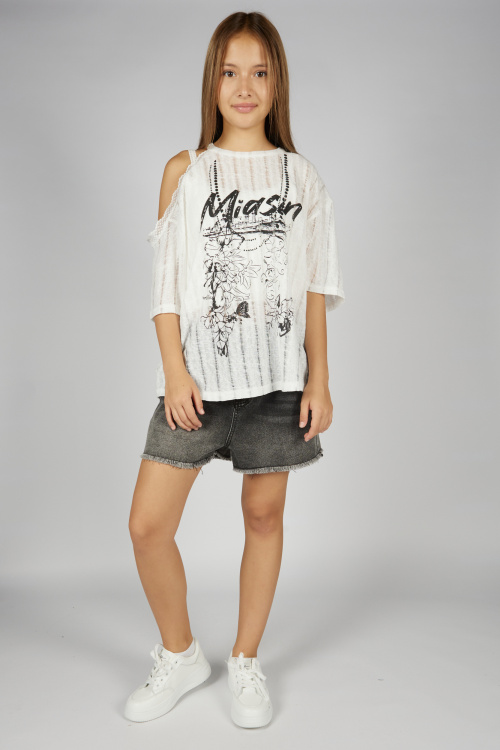 Шорты G-JN26056 Miasin (джинc. серый, 134-164)