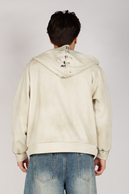 Толстовка на молнии B-HDZ36480 Miasin (бело-серый, 140-170)