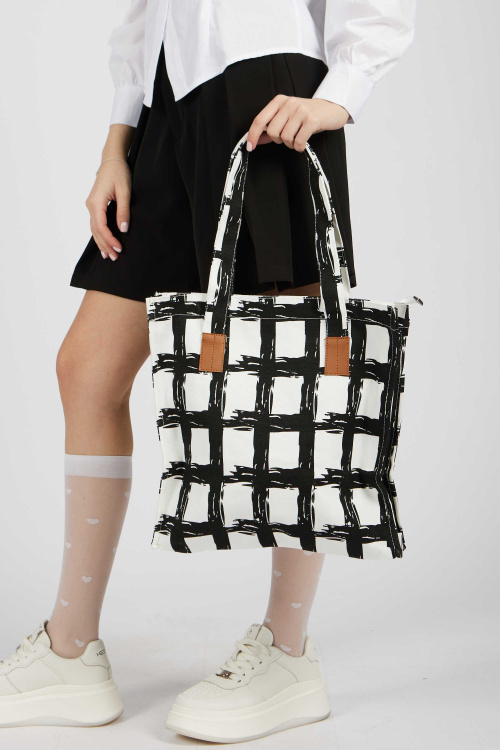 Сумка A-BG55036 (Белый в клетку, Универсальный)