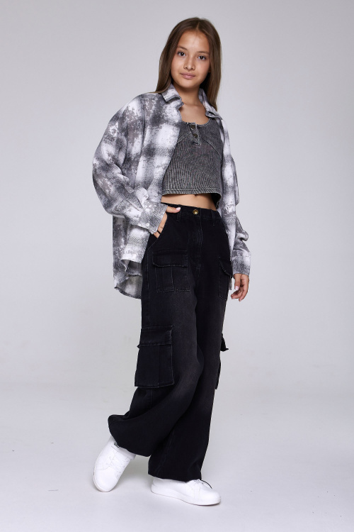 Рубашка B-SH35141 (серый, 140)