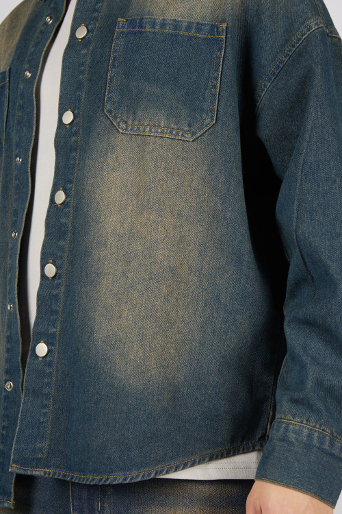 Рубашка B-SH35412 Miasin (джин. синий, 140)