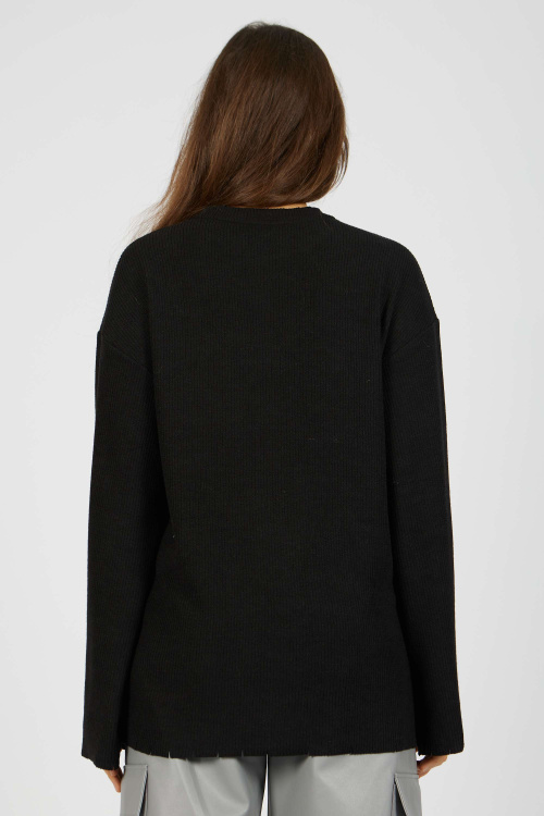 Лонгслив (Черный, 164)