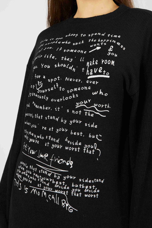 Лонгслив (Черный, 164)