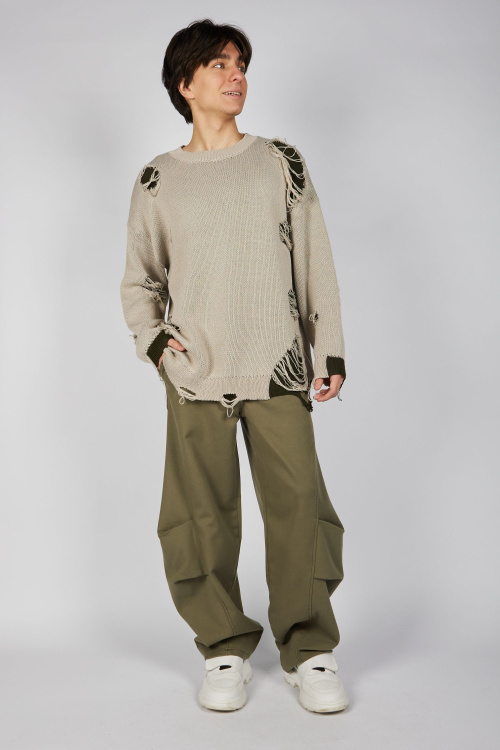 Брюки B-TR35407 (хаки, 140-170)