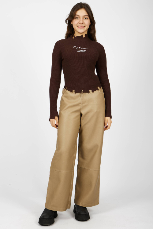 Лонгслив (Коричневый, 164)