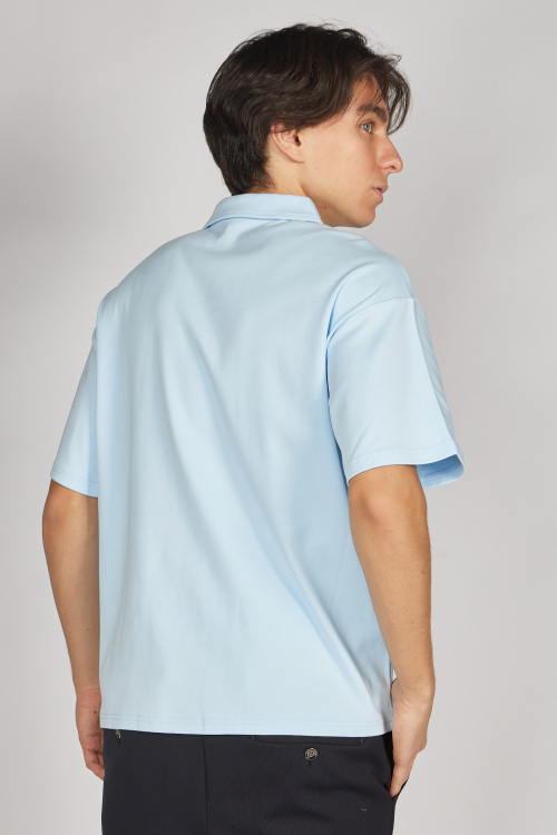 Поло B-PL35254 (Голубой, 140-170) Miasin