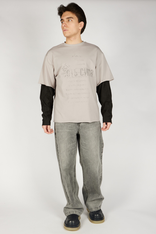 Лонгслив B-SW36453 Miasin (светло-серый, 140-170)