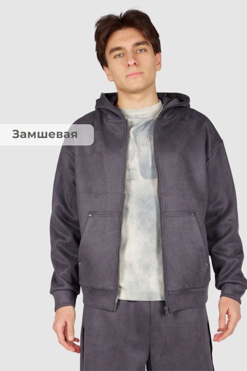 Толстовка на молнии B-HDZ36469 Miasin (темно-серый, 140-170)