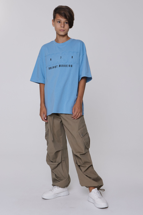 Футболка B-TS35053 (Джинсовый, 152)