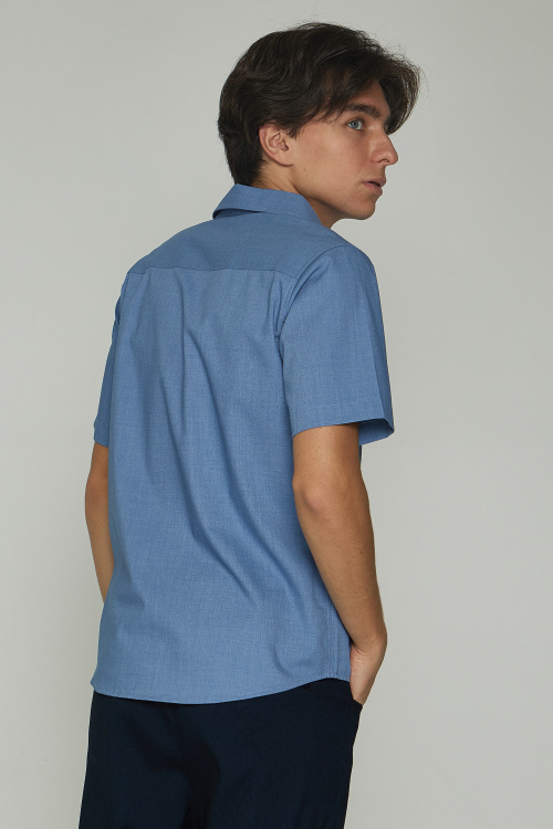 Рубашка B-SH35215S (джин. синий, 122-134)