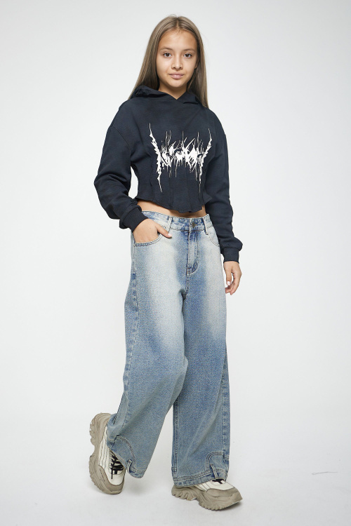 Джинсы B-JN35159 (Джинсовый, 140)