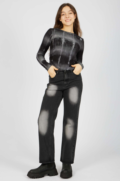 Лонгслив (Черный, 140)