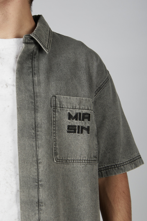 Рубашка B-SH36015 Miasin (Джинc. серый, 170)