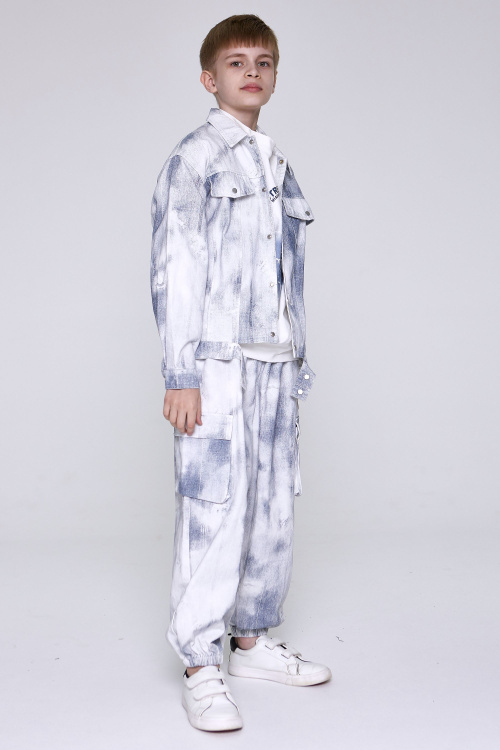 Куртка B-JCK35013 (СЕРО-СИНИЙ, 140)