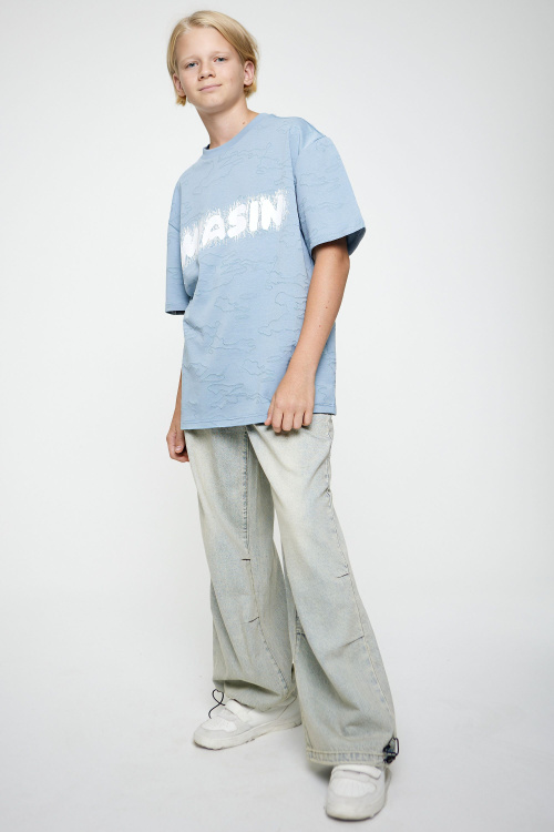 Футболка B-TS35121 (Джинсовый, 146)
