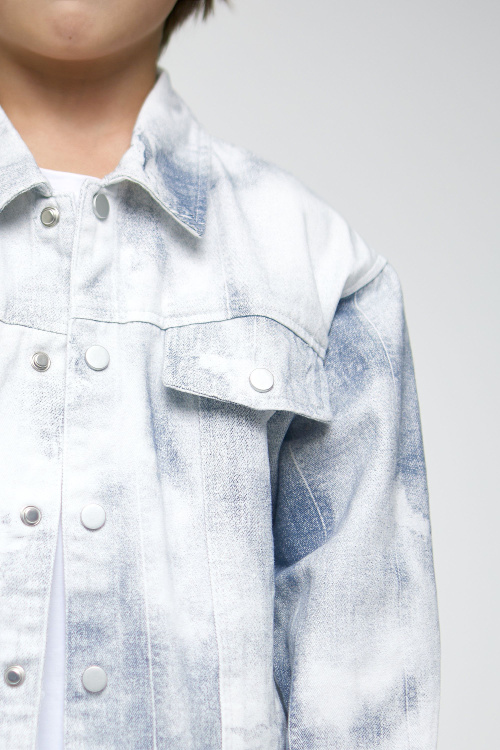 Куртка B-JCK35013 (СЕРО-СИНИЙ, 140)