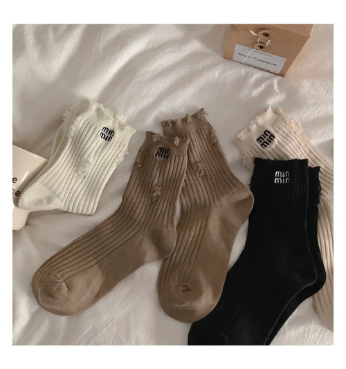 Носки A-NS56759 Miasin (ассорти (бел./ чер. /беж./ сер. /кор.), OS (5 шт.))