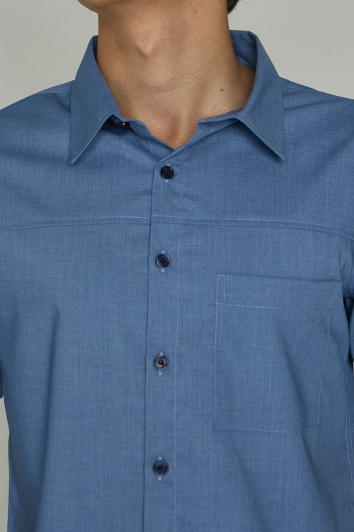 Рубашка B-SH35215S (джин. синий, 122-134)