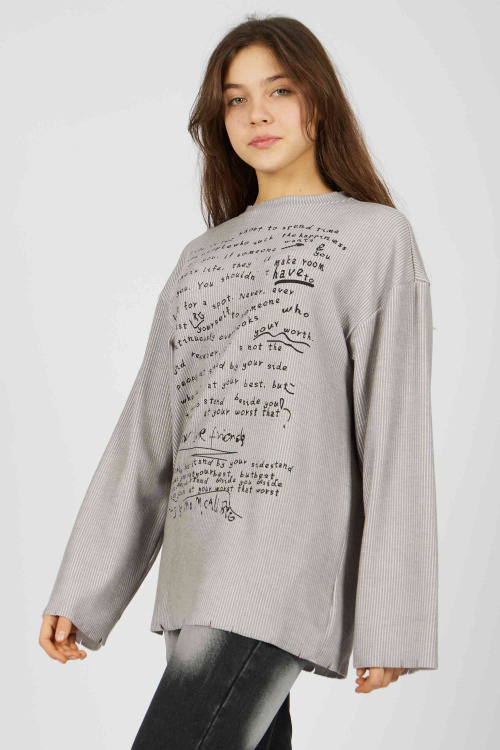 Лонгслив (Серый, 170)