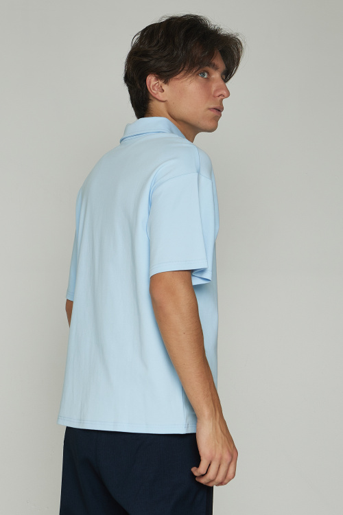 Поло B-PL35244 (Голубой, 158)