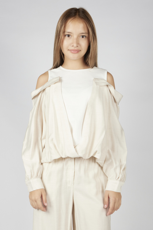 Блузка G-SH26089 Miasin (Бежевый, 134-164)